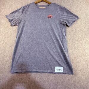 Nike SB Womens Floral Logo T-Shirt Gray Heather Athletic Cut Short Sleeve Tee M